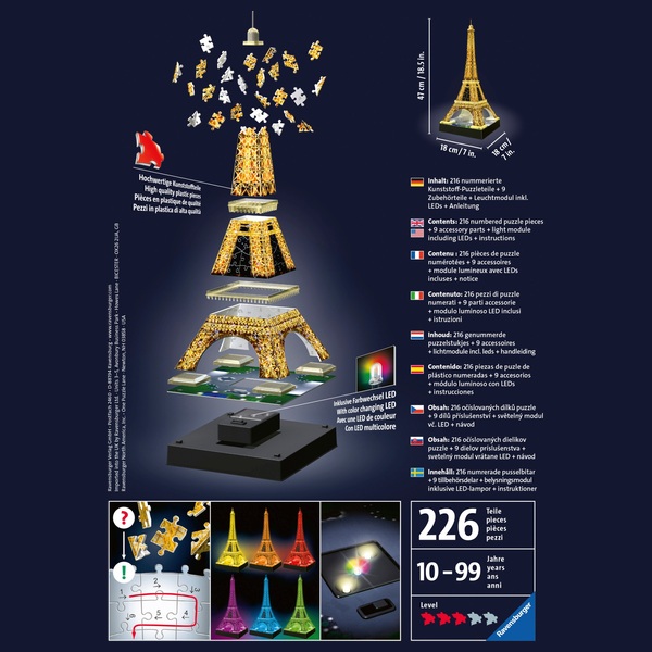 Ravensburger Eiffel Tower Night Edition Piece D Puzzle Smyths