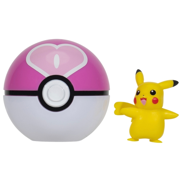 Pok Mon Clip N Go Love Ball And Pikachu Battle Figure Smyths Toys Uk