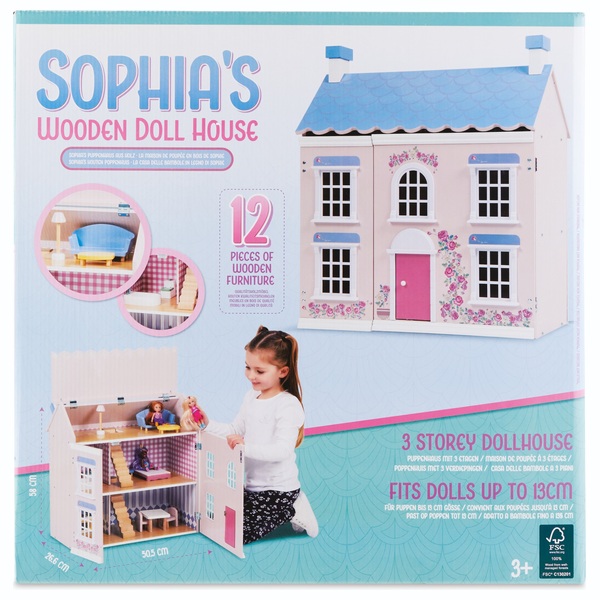 Sophia S Wooden Doll House Smyths Toys Ireland