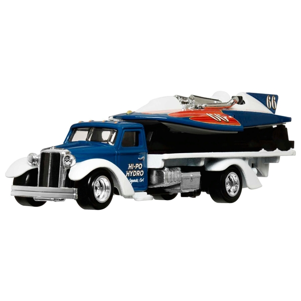 Hot Wheels Team Transport Fahrzeuge Truck mit Anhänger und Race Car