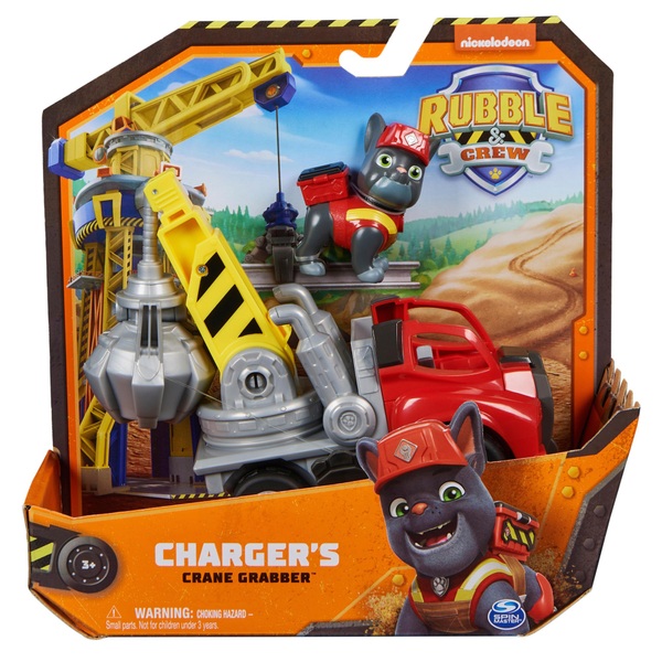 PAW Patrol Rubble Und Crew Charger Figur Mit Kran LKW Fahrzeug Smyths