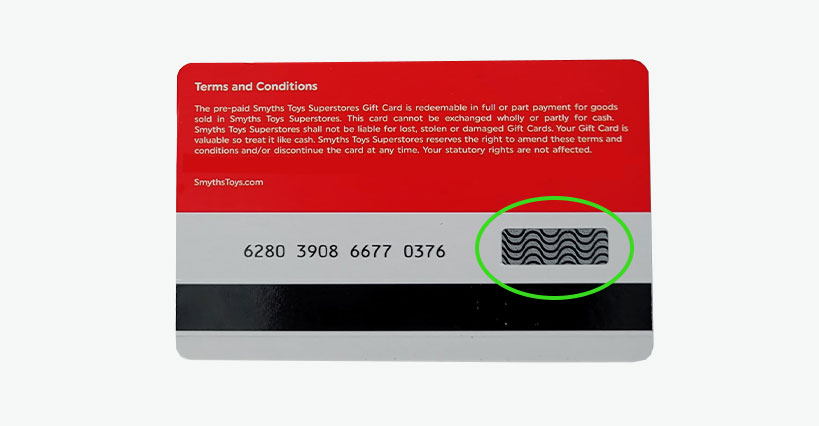 Gift Cards Smyths Toys - the pin code is on the back of your physical gift card here simply scratch to reveal it