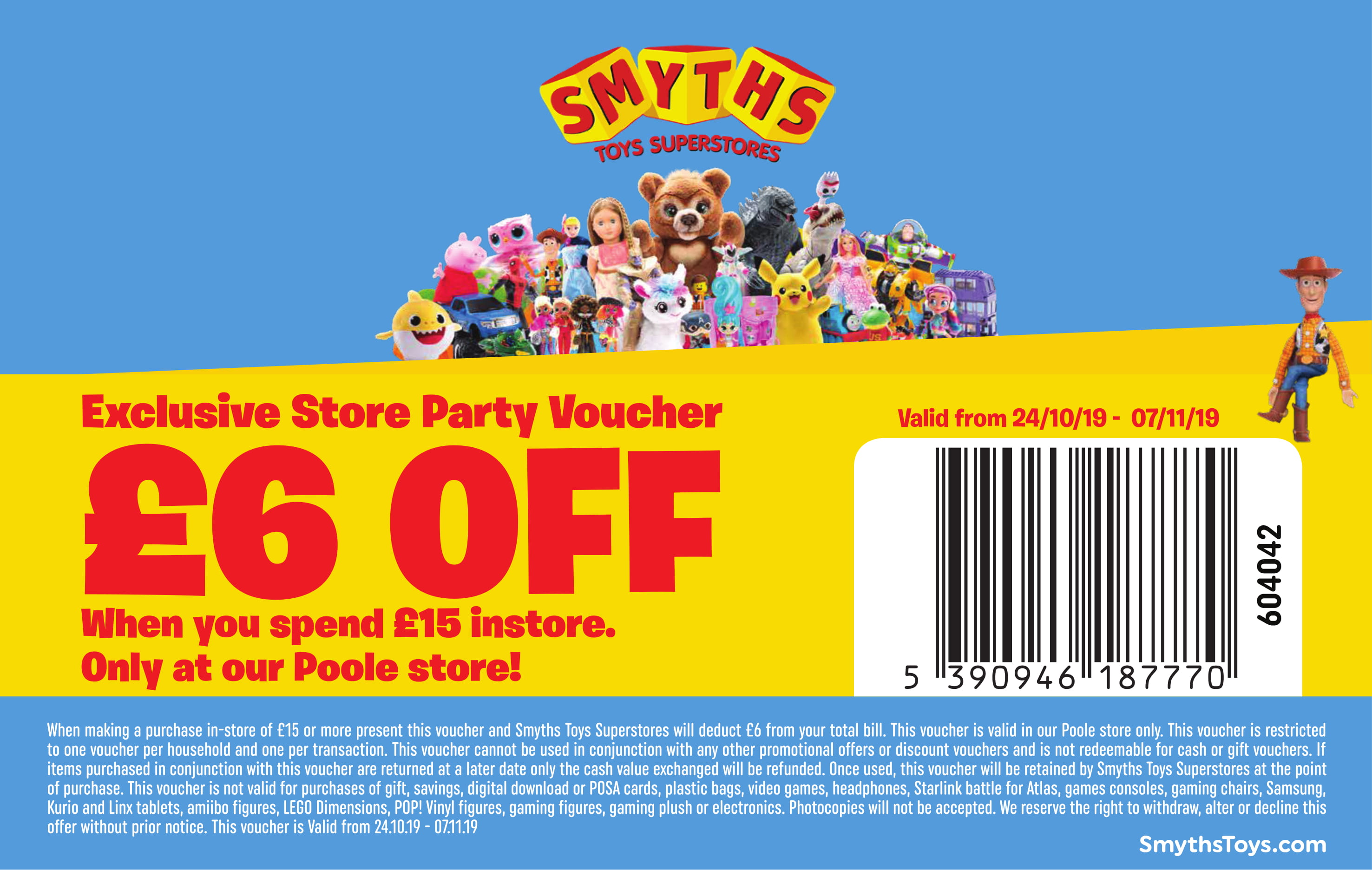 smyths discount code online