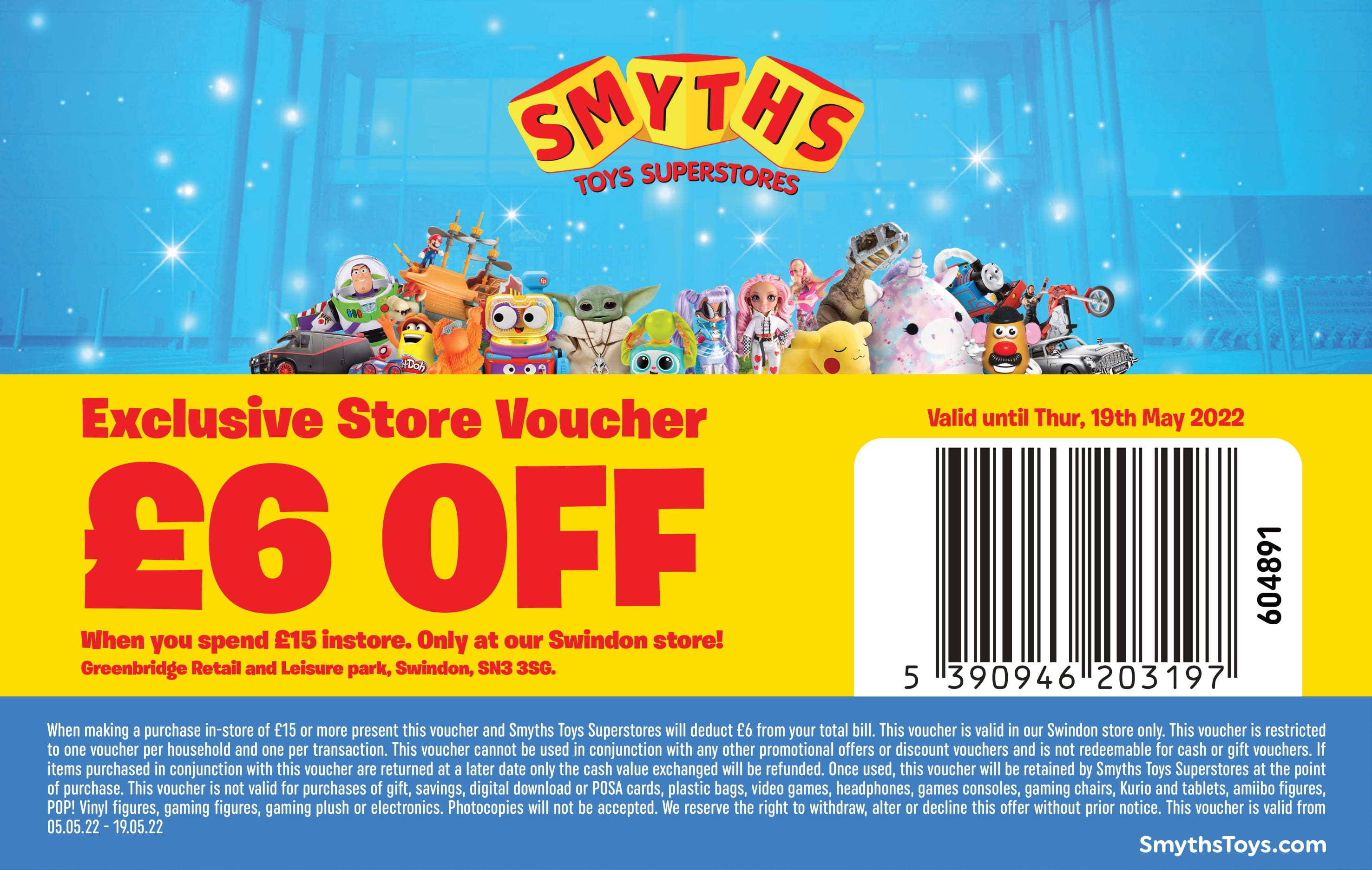 smyths toy store voucher