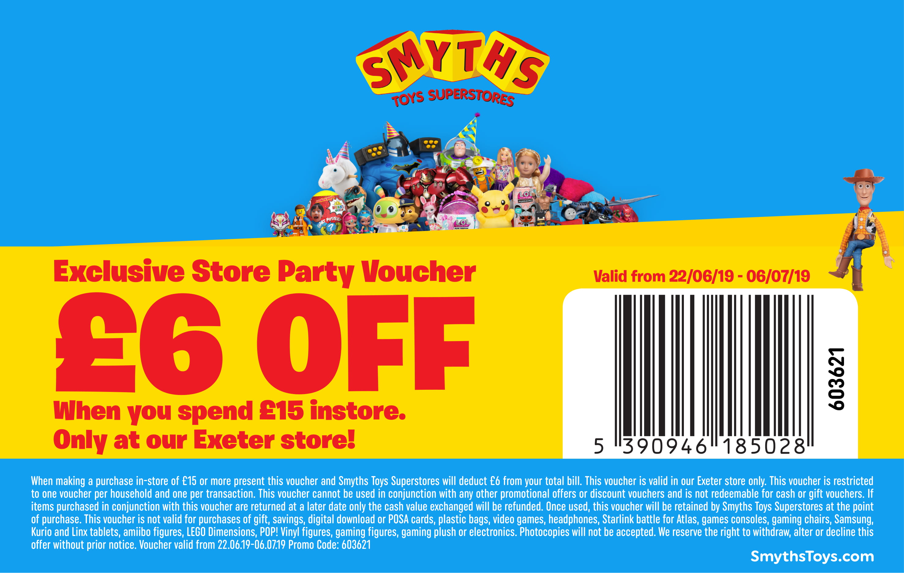 Exeter Voucher Smyths Toys