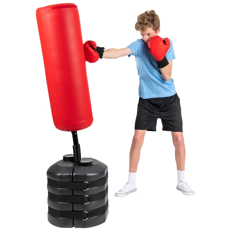 Bokszak Staand voor Kinderen in Set met Bokshandschoenen 155 cm
