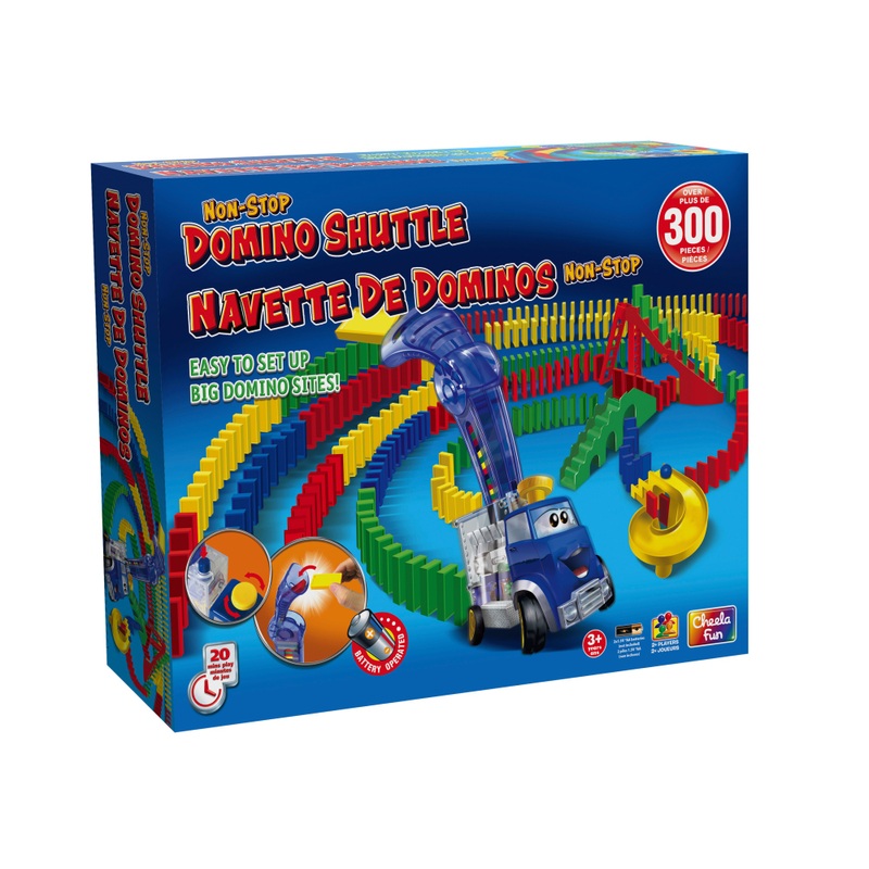 Domino Shuttle Non-Stop Spel Legauto met Steentjes en Accessoires
