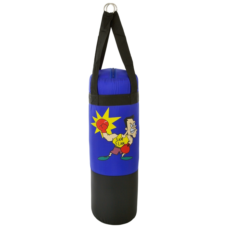 Slam Slam Bokszak voor Kinderen Set met Bokshandschoenen blauw