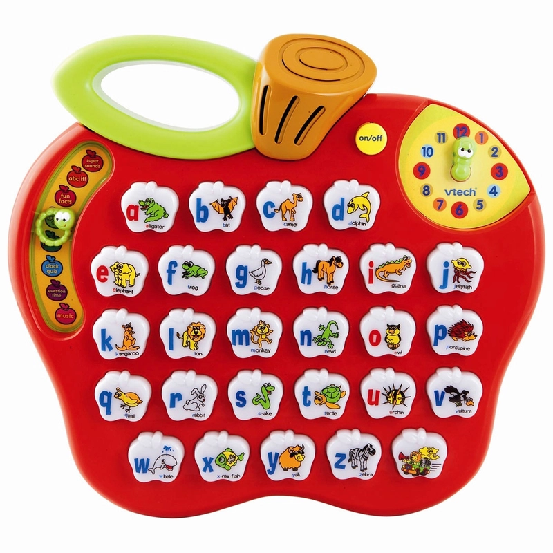 VTech Alphabet Apple Toy UK front view showing screen