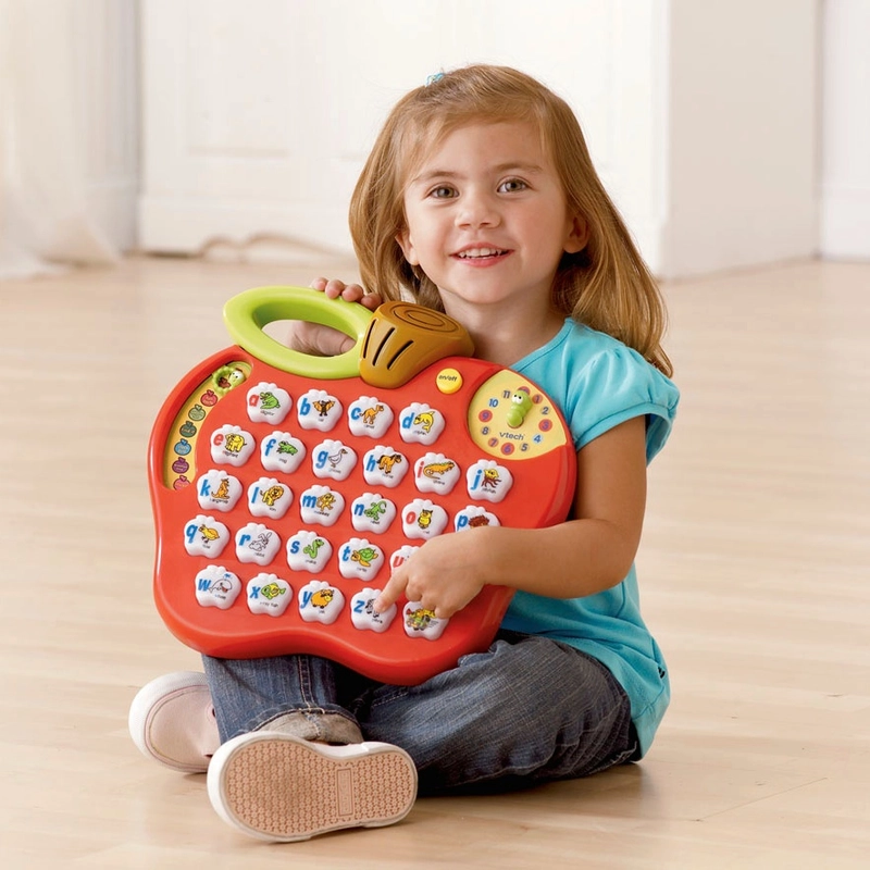 VTech Alphabet Apple learning modes close up