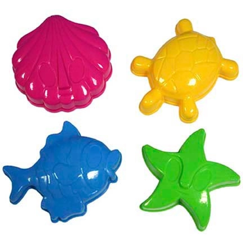 Sand moulds 4 pack for kids beach play UK