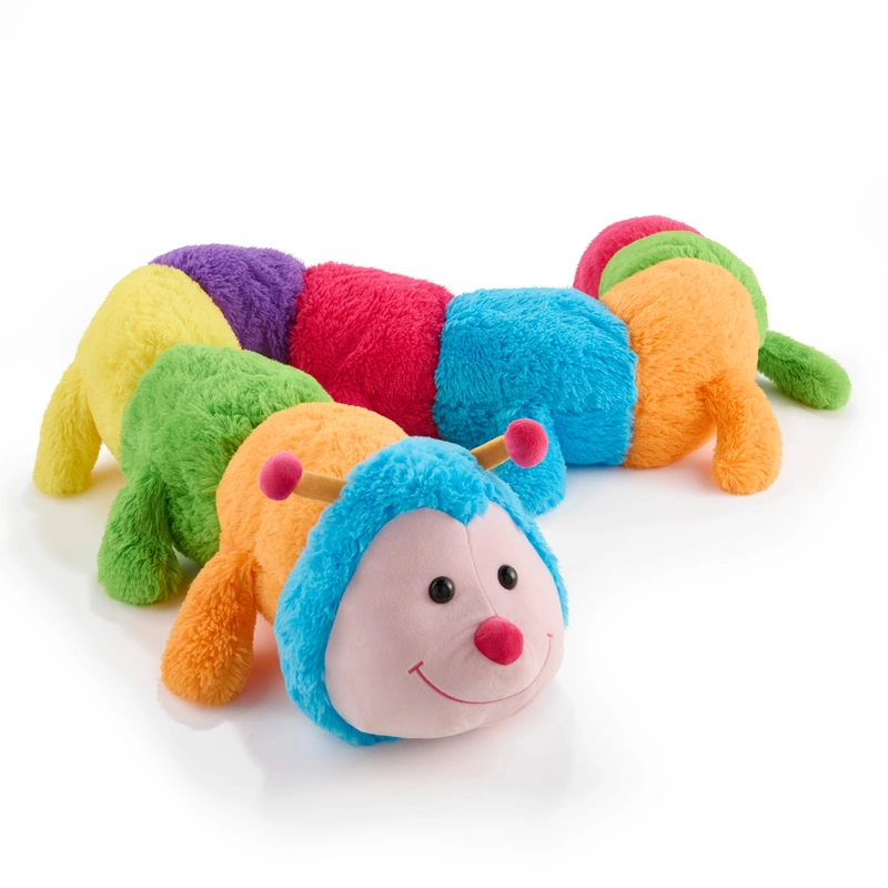 Long colorful caterpillar plush for kids