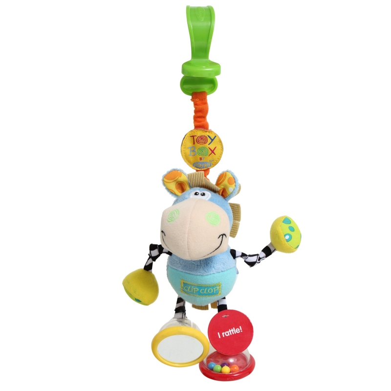 Playgro Kinderwagen Speelgoed Paard Clip Clop met Rammelaar