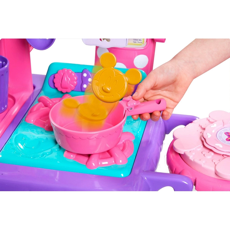 Disney themed toy kitchen with accessories