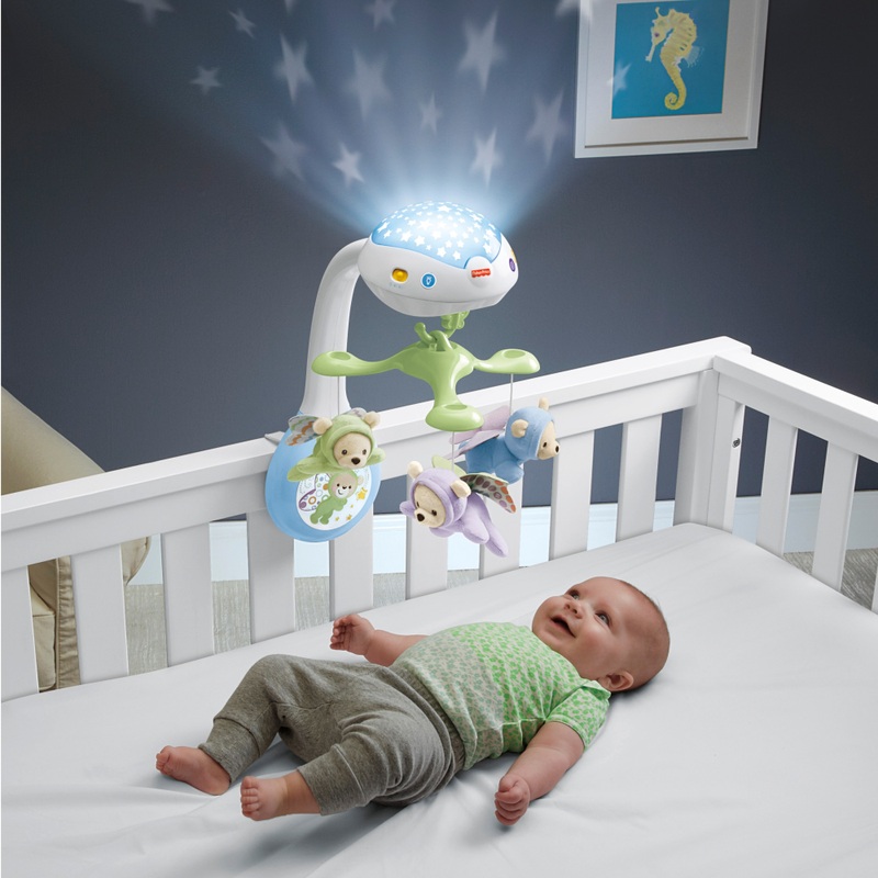 Fisher-Price 3-in-1 Vlinderdromen Projectormobiel met Muziek en Nachtlichtje