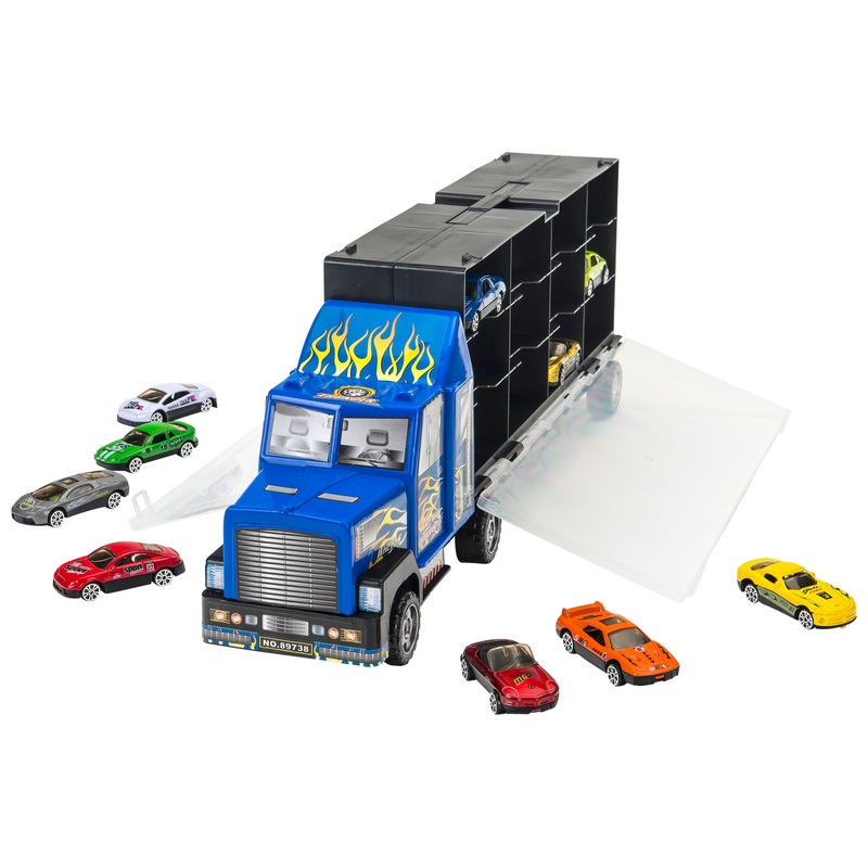 Super Wheelz Autotransporter Draagkoffer met 12 Auto's 49 cm