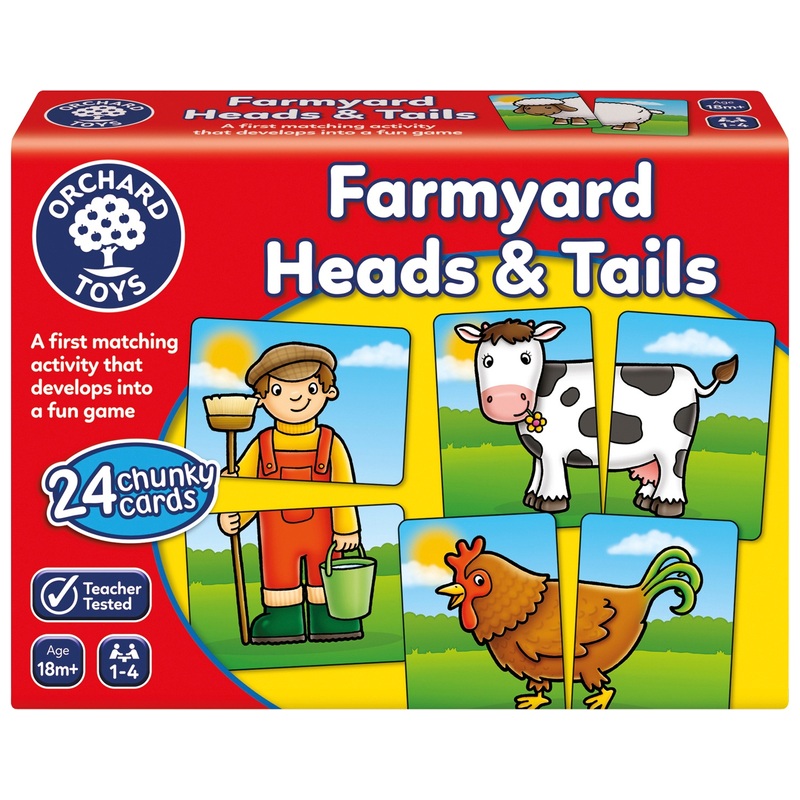 Orchard Toys Educational Game Farmyard Heads & Tails