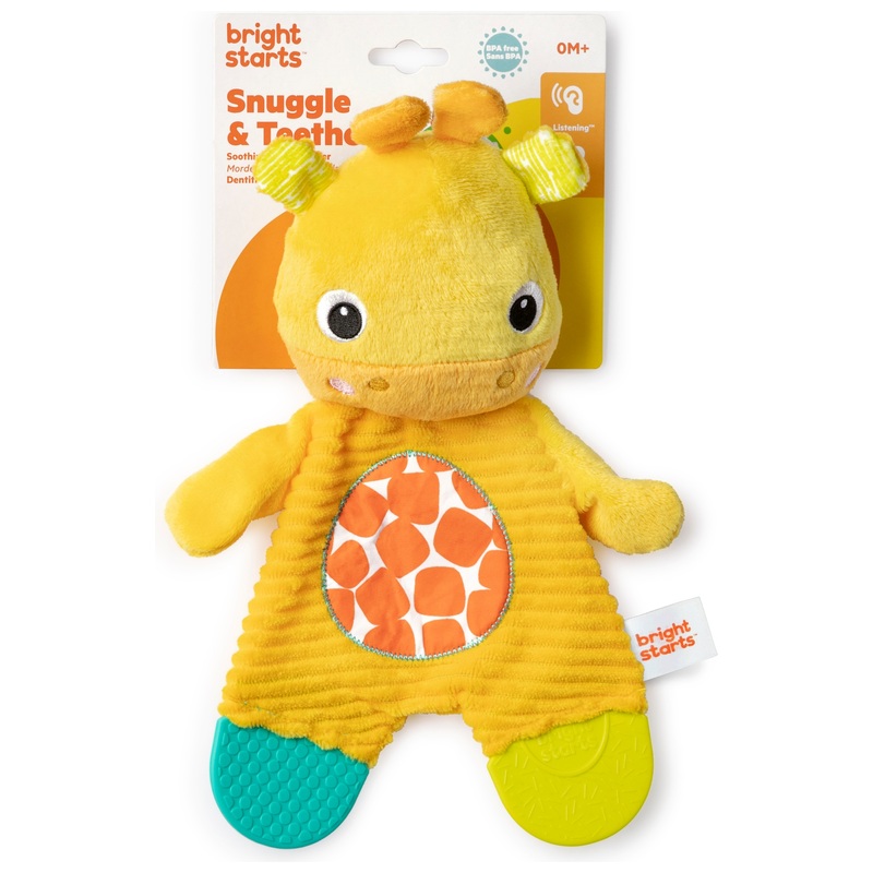 Bright Starts Baby Knuffel met Bijtring Giraf of Olifant assorti