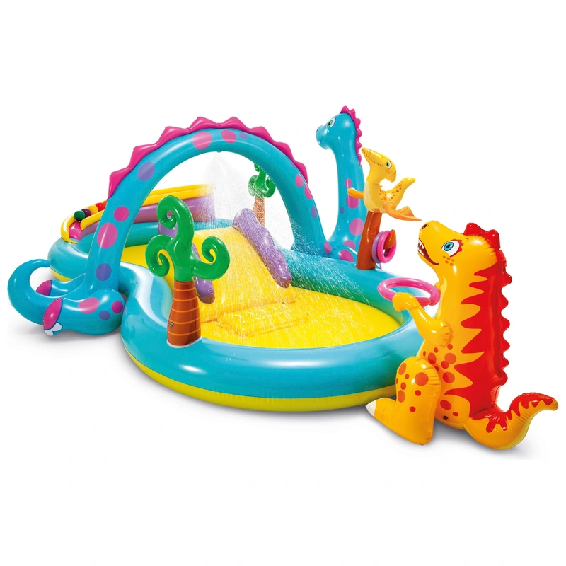 Kids playing in Intex Dinoland water centre UK