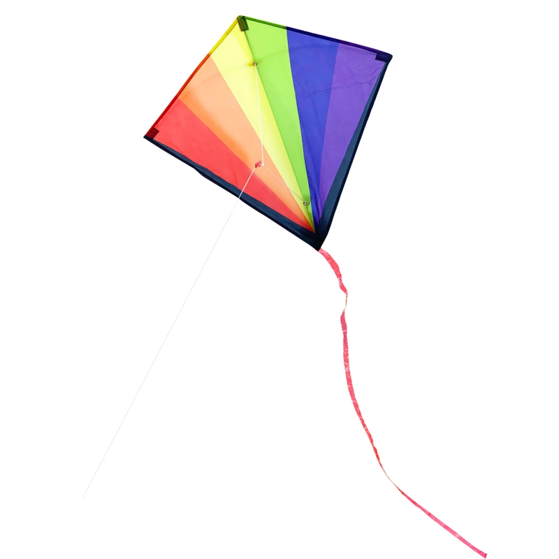 Diamond-Shaped Classic Kite flying in a green UK park