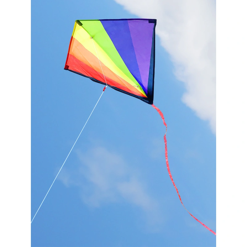 Close up of diamond kite fabric and frame details