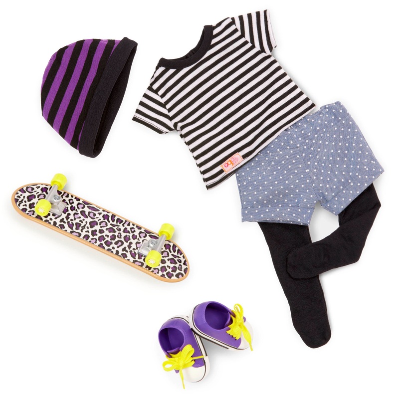 Our Generation Skateoutfit met Skateboard 46 cm