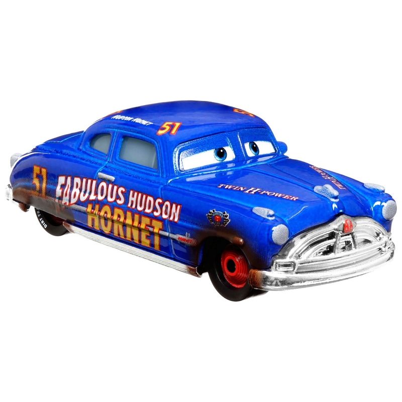 Disney Pixar Cars Diecast Car Dirt Track Fabulous Hudson Hornet 1:55 Scale