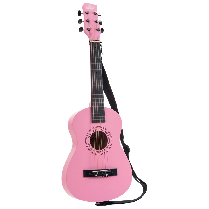 Gitaar 75 cm roze