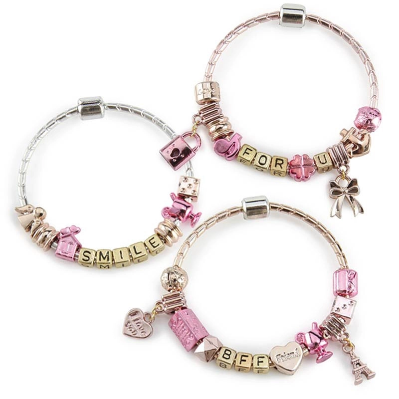 Finished rose gold bracelets from So Beads Kit UK