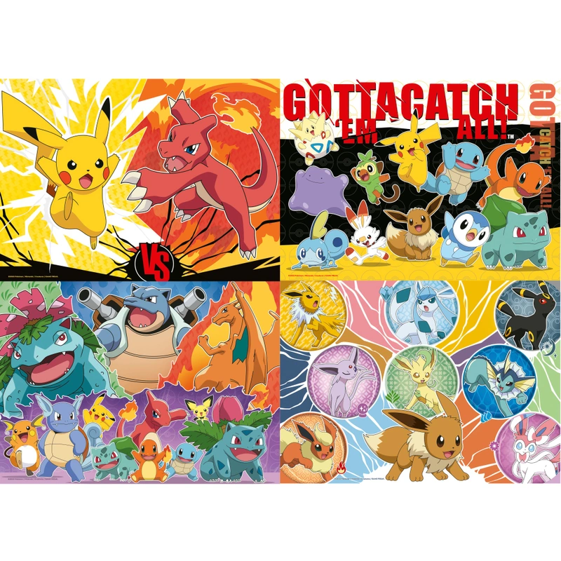 Pokemon Ravensburger Pokémon Jigsaw Puzzles Bumper Pack 4 x 100 Pieces Assortment