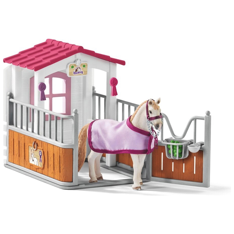schleich Horse Club 42368 Horse Stall with Lusitano Mare Set