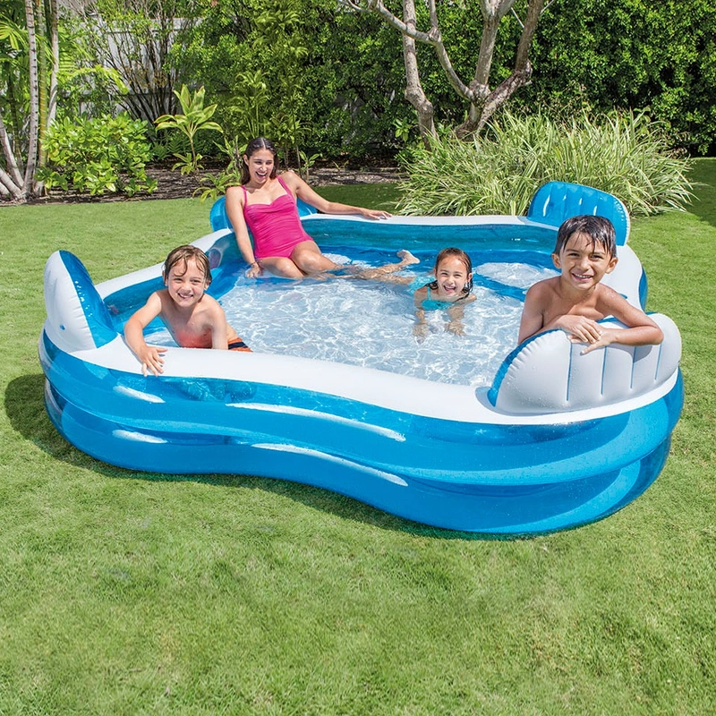 Intex Swim Centre Square Family Inflatable Lounge Pool UK