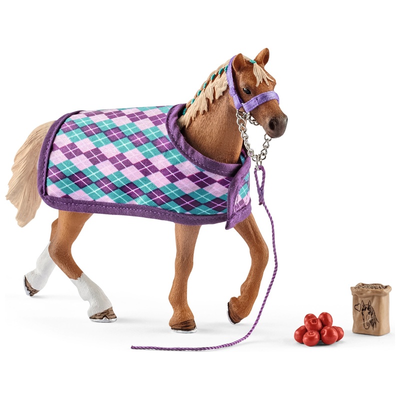 Schleich - Horse Club 42360 Figurine Pur-Sang Anglais avec Couverture