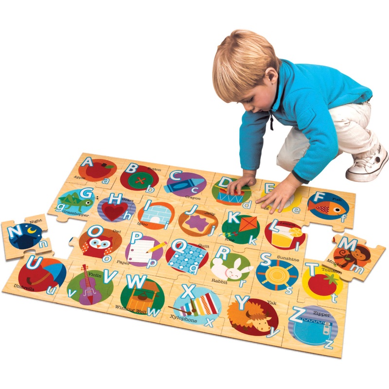 Wooden Alphabet Floor Puzzle Smyths Toys UK