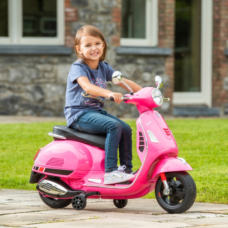 Vespa GTS Super Scooter 6V Electric Ride On Pink Smyths Toys UK