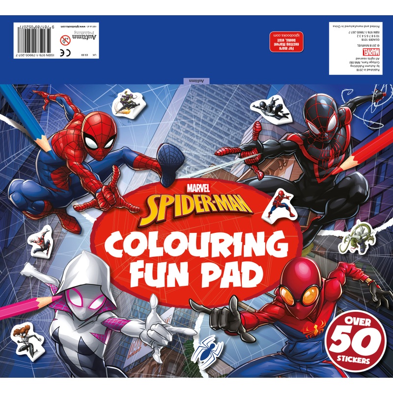 Marvel Spider-Man Colouring Pages and Stickers Pad Assortment