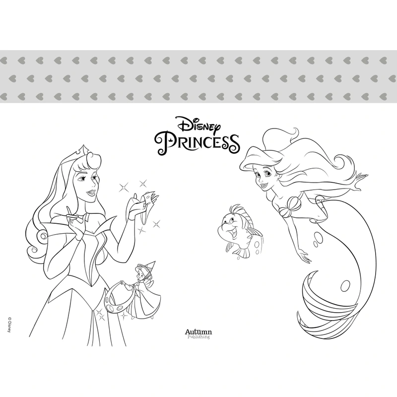 Close up of Disney Princess themed stickers