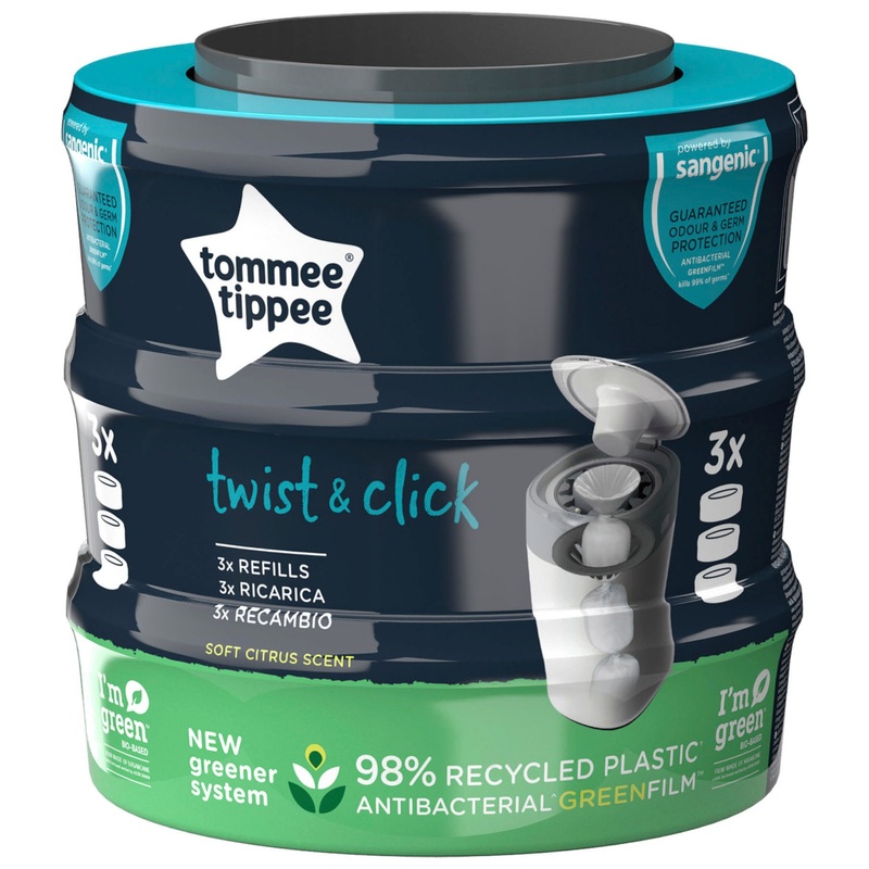 Tommee Tippee - Ensemble 3 Cassettes de Recharge pour Poubelle