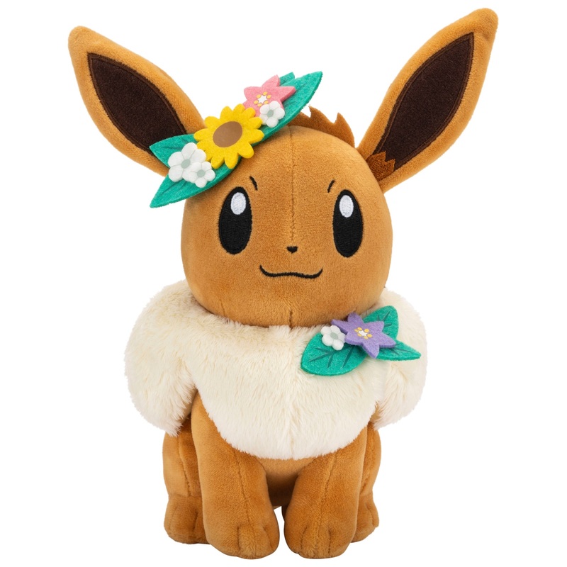 Pokémon Knuffel Eevee met Bloem 20 cm