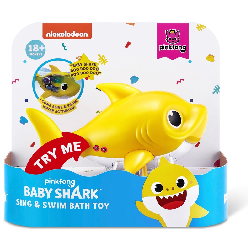 Baby Shark Zing en Zwem Badspeelgoed met Muziek geel