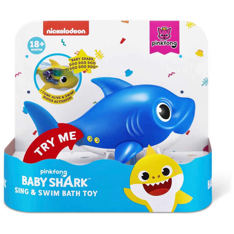 Baby Shark - Jouet de Bain Robot Papa Requin - Bleu