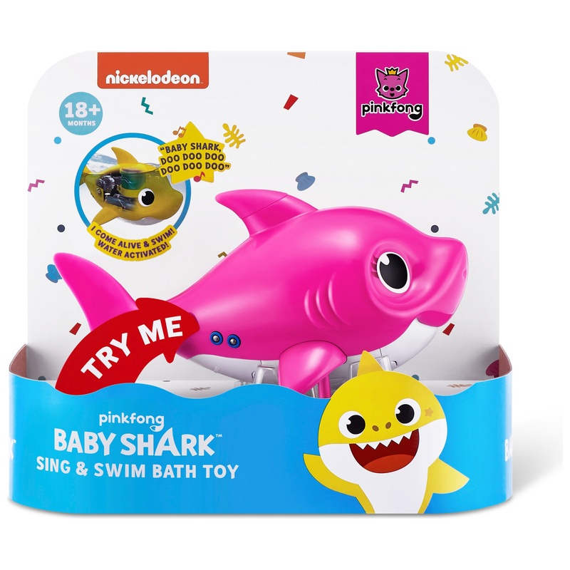 Baby Shark Sing & Swim Badspeelgoed met Muziek roze