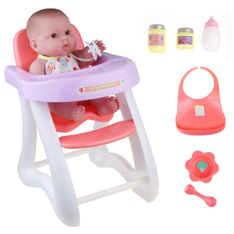Lots To Love Babies - Poupon avec Chaise Haute 36 cm
