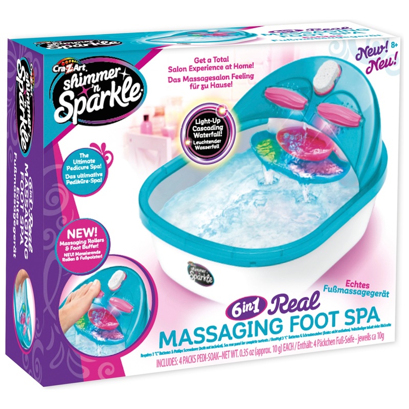 Shimmer 'n Sparkle Massaging Foot Spa 6-in-1 Set