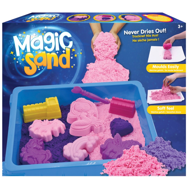 Magic Sand Fantasy kneedzand kinetisch met vormen en zandspeelgoed