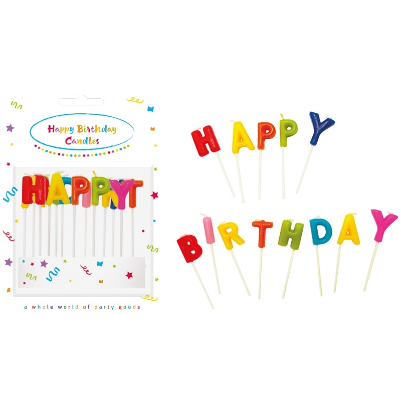 Verjaardagskaarsen HAPPY BIRTHDAY