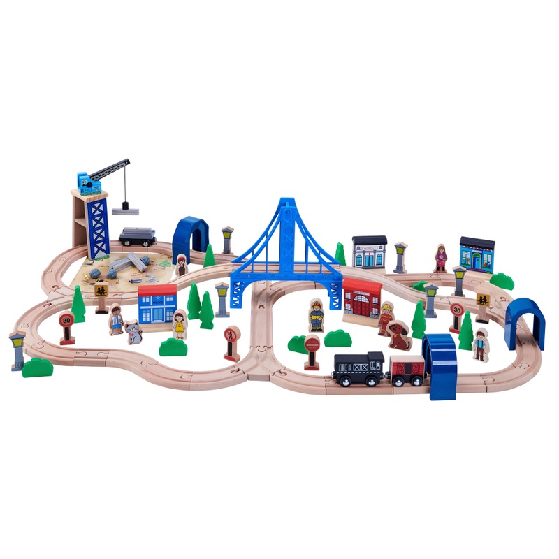 Squirrel Play - Mega Set de Train en Bois 100 Pièces