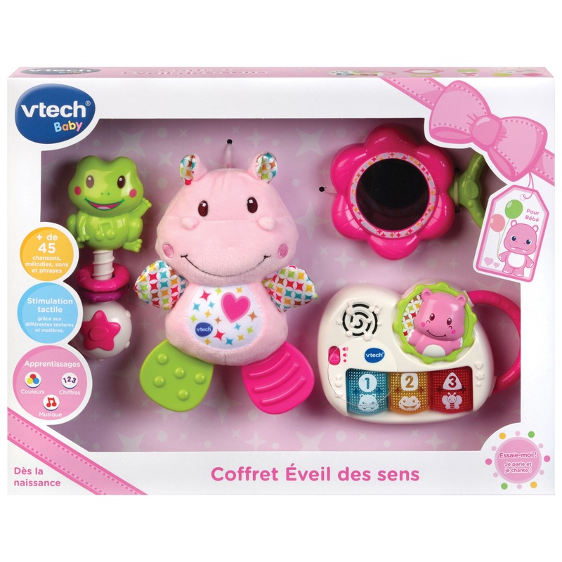 VTech - Coffret de Naissance Jouet Éveil Des Sens - Rose