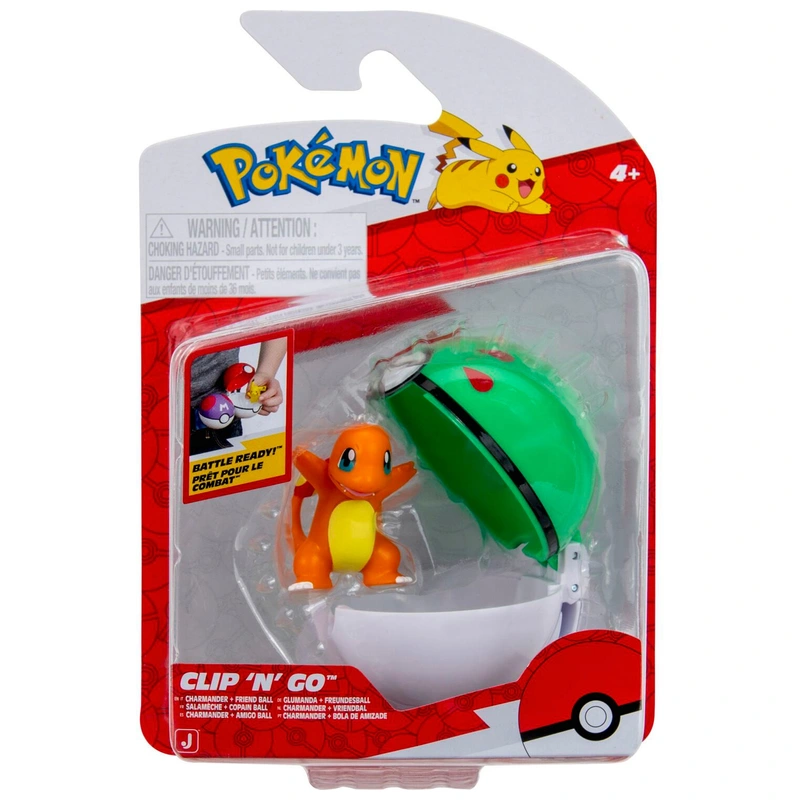 Pokemon Pokémon Clip 'N' Go Friend Ball and Charmander Battle Figure view 4