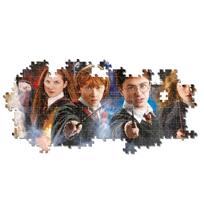 Assembled Harry Potter panorama jigsaw puzzle on table